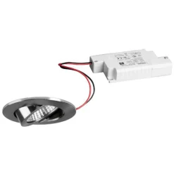 BRUMBERG BB03 innfelt RC driver kant matt nikkel| Butikkbelysning|Downlights