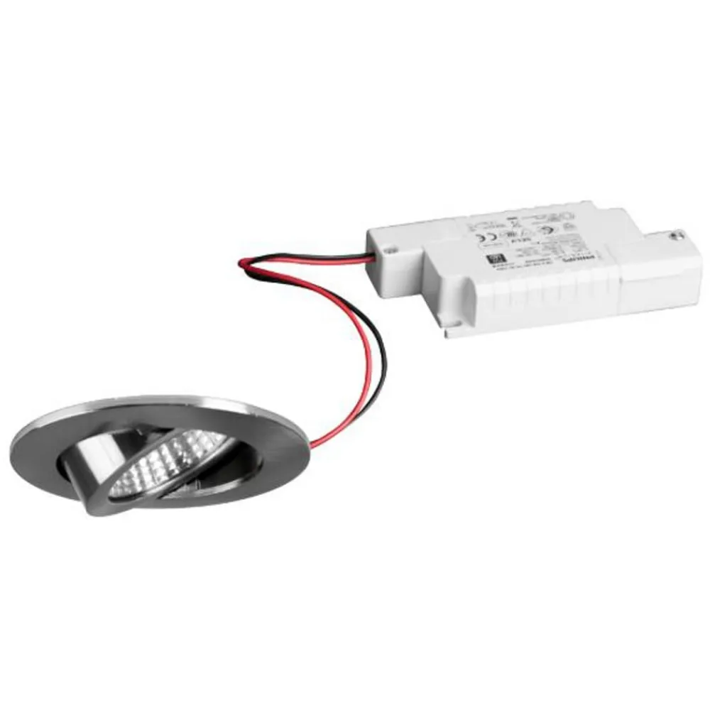 BRUMBERG BB03 innfelt RC driver kant matt nikkel| Butikkbelysning|Downlights