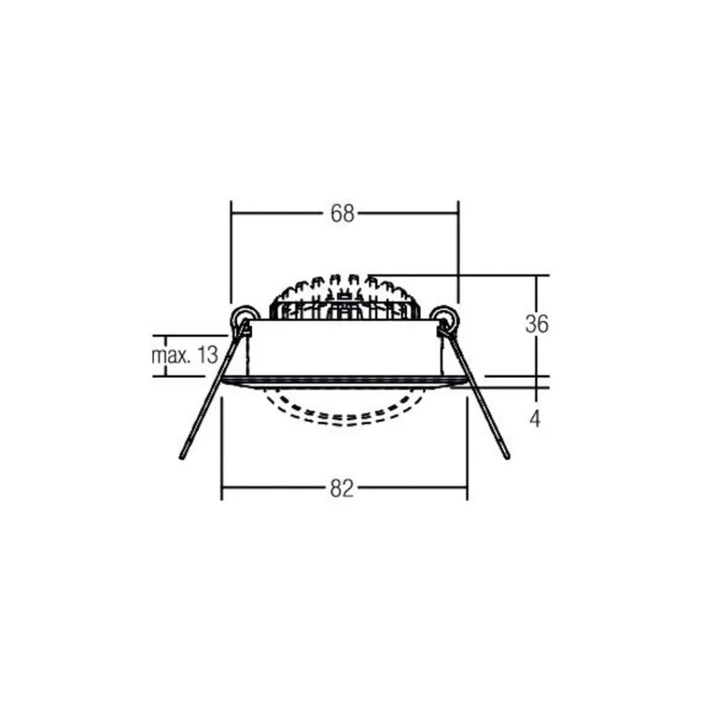 BRUMBERG BB03 innfelt RC driver kant matt nikkel| Butikkbelysning|Downlights