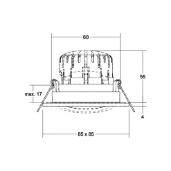 BRUMBERG BB25 IP65 innfelt RC driver rund svart| Butikkbelysning|Downlights