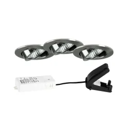 BRUMBERG BB03 Spot rund RC-dimbar koblingsboks 3-delt i nikkel| Butikkbelysning|Downlights