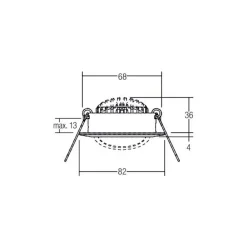 BRUMBERG BB03 Spot rund RC-dimbar koblingsboks 3-delt i nikkel| Butikkbelysning|Downlights