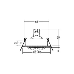 BRUMBERG Breena-S innfelt GX5.3 kantet nikkel matt Discount
