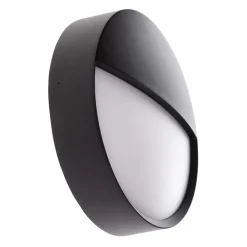 BRUMBERG Eye utendørs LED-vegglampe halv, svart| Taklamper Utendørs