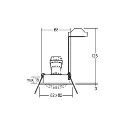 BRUMBERG innfelt spot Tirrel-S, GU10 fatning, matt svart| Butikkbelysning|Downlights