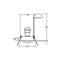 BRUMBERG innfelt spot Tirrel-R, GU10, strukturhvit New
