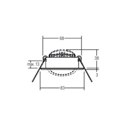 BRUMBERG LED innfelt spot BB09, RC-dimbar, stål| Butikkbelysning|Downlights