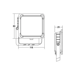 BRUMBERG Neo Mini LED-lyskaster, bredde 11,5 cm, 4000K Clearance