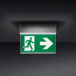 BRUMBERG Rescue To LED-nødlys, IP41, kantet Hot