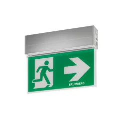 BRUMBERG Rescue To LED-nødlys, IP41, kantet Hot