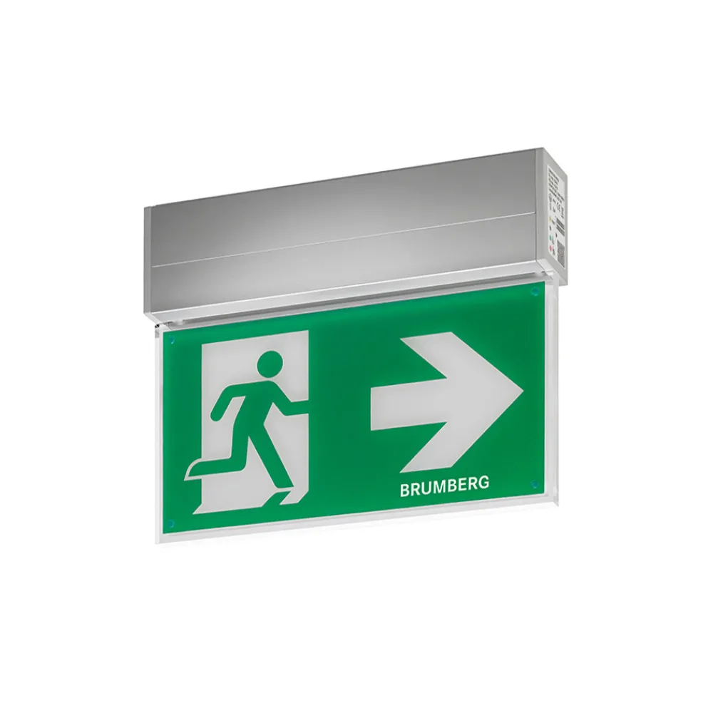 BRUMBERG Rescue To LED-nødlys, IP41, kantet Hot