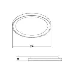 BRUMBERG Sunny Mini LED-taklampe RC CCT hvit| Kontorbelysning