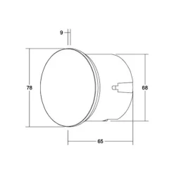 BRUMBERG Wall Kit68 lampe flat rund svart Online
