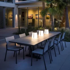 Les Jardins Bump 300 LED-solcellelykt bærbar, grå Clearance