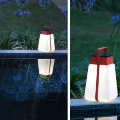 Les Jardins Bump 300 LED-solcellelykt bærbar, rød