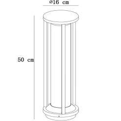 Lucide Cadix sokkelbelysning i støpt aluminium 50 cm Hot