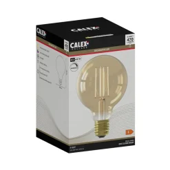 Calex E27 G95 LED 4,5W LED filament gull 821| E27 Pærer|Filament Pærer
