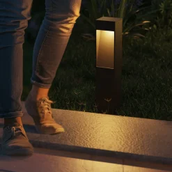 Calex LED-sokkellampe Terni, svart aluminium, IP65 Best