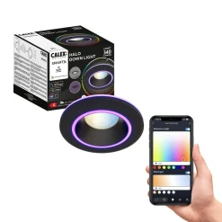 Calex Smart Halo downlight CCT RGB svart Hot