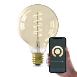 Calex Smart LED E27 7W G95 1800 - 3000 K Glødetråd 2-pak| Smarthus Lyspærer