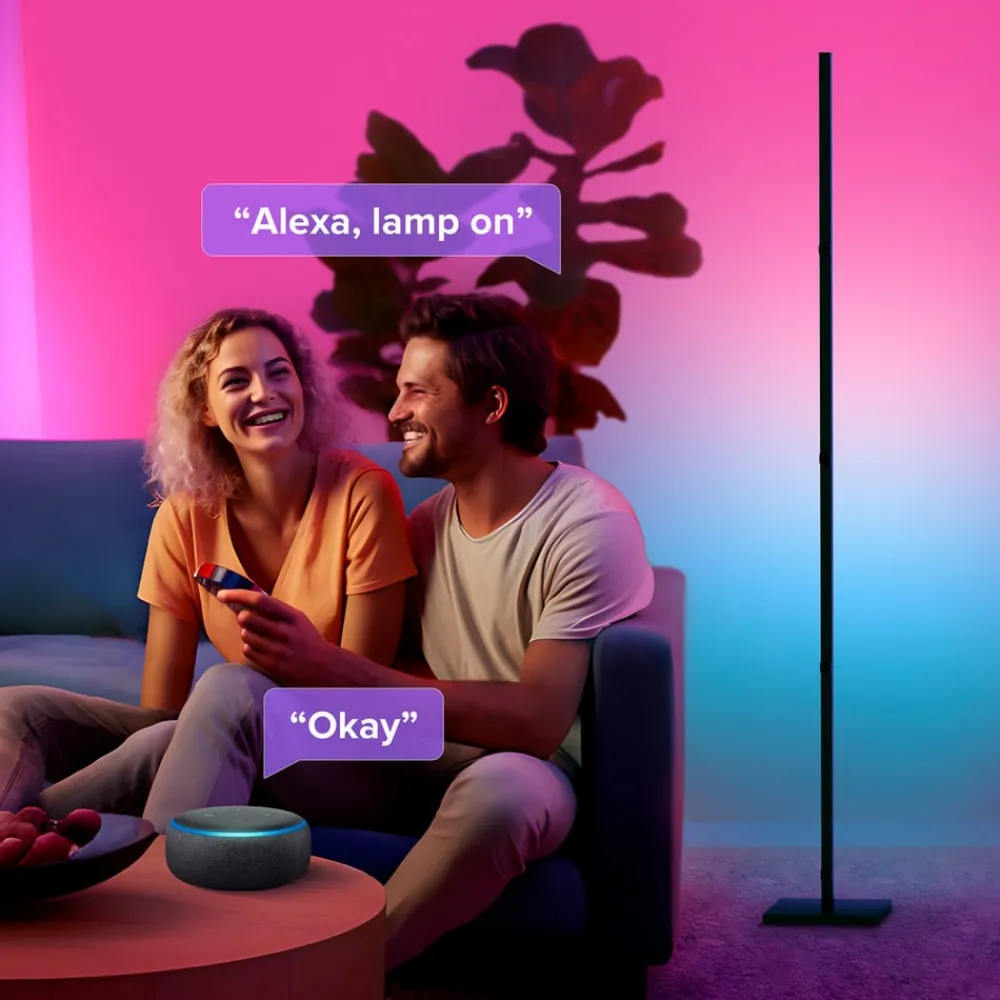 Calex Smart LED-gulvlampe, sammenleggbar WLAN CCT RGB| Smarthus Belysning|Led-Innendørs