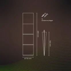 Calex Smart Outdoor Gardenpost RGBW sokkellampe