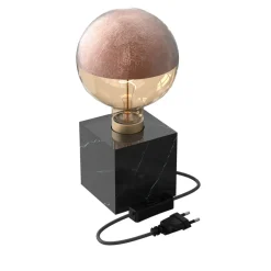 Calex Square Marble bordlampe, svart Best