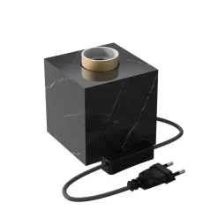 Calex Square Marble bordlampe, svart Best
