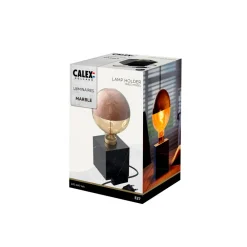 Calex Square Marble bordlampe, svart Best