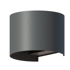 Calex utendørs LED-vegglampe oval, opp/ned, høyde 10 cm, antrasitt| Kommersiell Utebelysning|Led-Utendørs