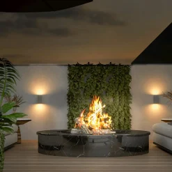 Calex utendørs vegglampe GU10, opp/ned, høyde 15 cm, svart Outlet