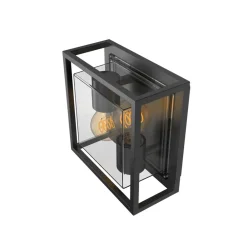 Calex utendørs vegglampe, 2-lys, topp/bunn, aluminium, svart Clearance