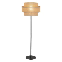 TK Lighting Calisto gulvlampe, jute, sylinder, naturbrun, høyde 155 cm| Gulvlamper