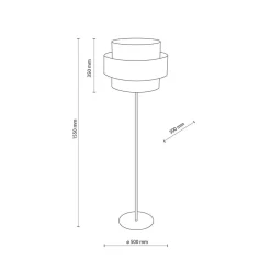 TK Lighting Calisto gulvlampe, jute, sylinder, naturbrun, høyde 155 cm| Gulvlamper