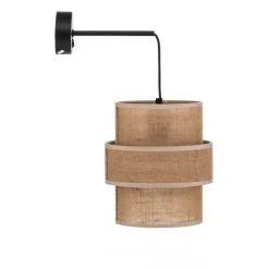 TK Lighting Calisto vegglampe, jute, naturbrun, bryter Sale