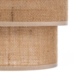 TK Lighting Calisto vegglampe, jute, naturbrun, bryter Sale