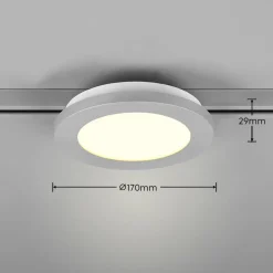 Trio Lighting Camillus LED-skinnelampe for DUOline, titan, Ø 17 cm| Skinnesystem