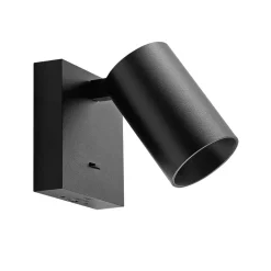 Deko-Light CAN TILT veggspot, svart, 10 x 10 cm, metall, USB-bryter| Vegglamper