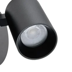 Deko-Light CAN TILT veggspot, svart, Ø 10 cm, metallbryter USB| Spotter I Tak