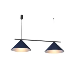 Eko-Light Capital hengelampe, blå, 2 lyskilder, Ø 46 cm, GX53| Pendellamper