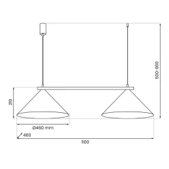 Eko-Light Capital hengelampe, blå, 2 lyskilder, Ø 46 cm, GX53| Pendellamper
