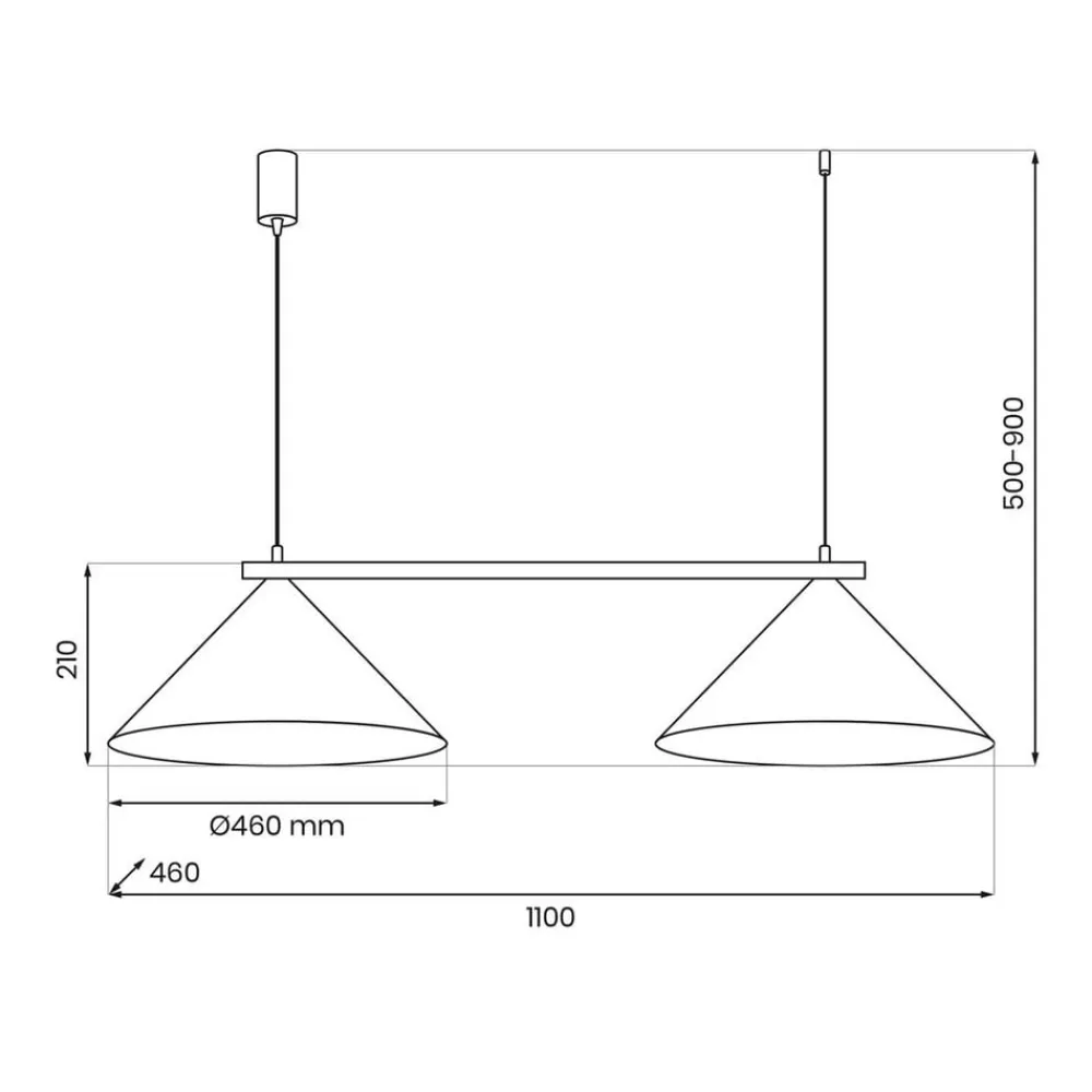 Eko-Light Capital hengelampe, blå, 2 lyskilder, Ø 46 cm, GX53| Pendellamper