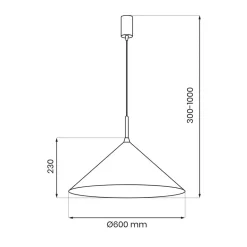 Eko-Light Capital hengelampe, svart, 1 lyskilde, Ø 60 cm, GX53 Best