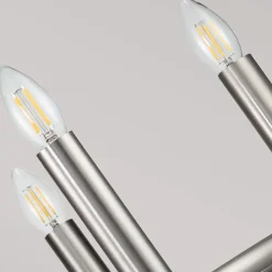 KICHLER Capitol Hill lysekrone, 6 lys, børstet nikkel| Lysekroner