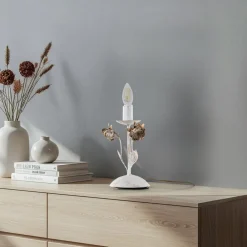 ONLI Carolina bordlampe, elfenbensfarget, 1 lyskilde, jern| Bordlamper