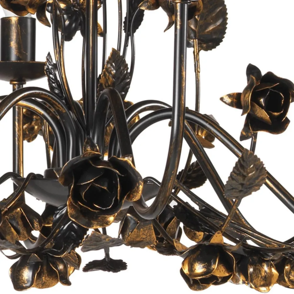 ONLI Carolina lysekrone, bronsefarget, 6 lyskilder, jern| Lysekroner