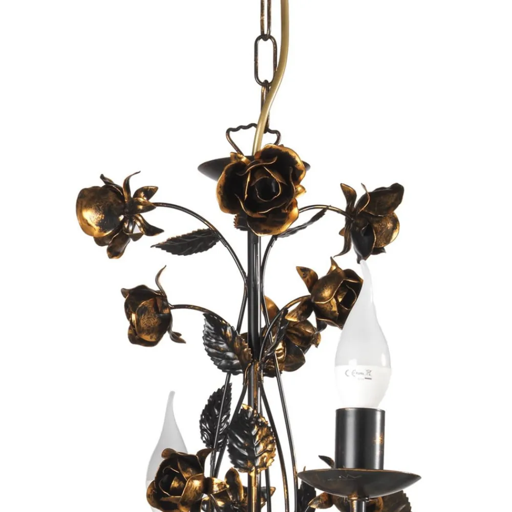 ONLI Carolina lysekrone, bronsefarget, 6 lyskilder, jern| Lysekroner