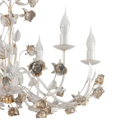 ONLI Carolina lysekrone, elfenbensfarget, 6 lyskilder, jern| Lysekroner