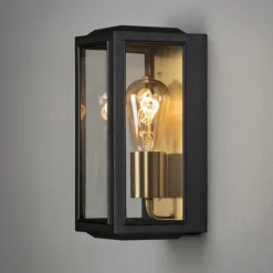 Konstsmide Carpi utendørs vegglampe, svart, bredde 12,5 cm| Vegglamper Utendørs