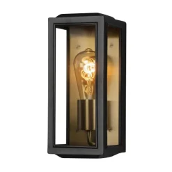 Konstsmide Carpi utendørs vegglampe, svart, bredde 12,5 cm| Vegglamper Utendørs